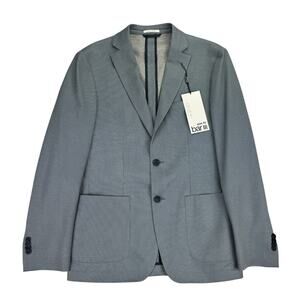 Bar III Mens Slim Fit Knit Stretch Sport Coat Blue 38R